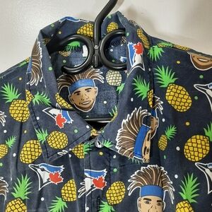 Toronto Blue Jay's Tropical Casual Button Down Printed Shirt